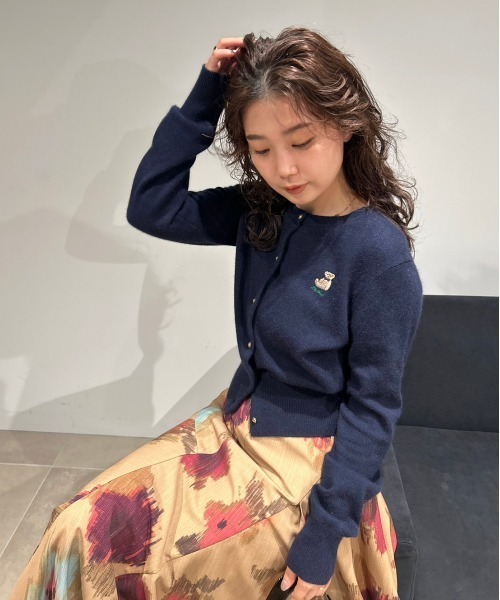 LILY BROWN 「LILY BROWN」 ニットカーディガン FREE ピンク