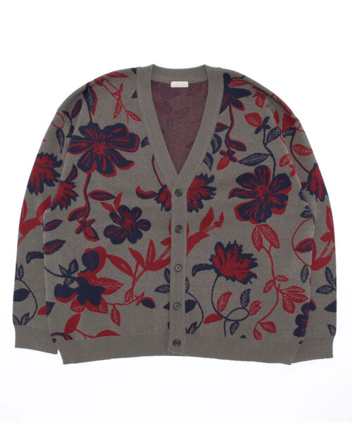 「LOWRYS FARM」 ニットカーディガン FREE グレー メンズ_画像2