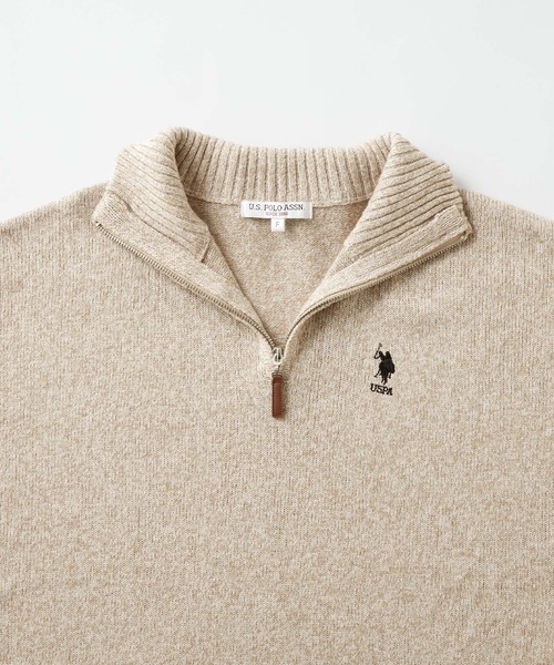 「U.S. POLO ASSN.」 長袖ニット FREE ネイビー レディース_画像3