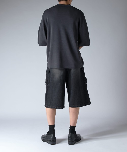 Lui's カーゴパンツ ワイドカーゴデニムショーツ メンズ