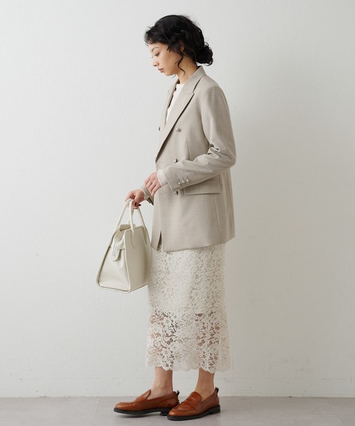 【未使用】whim gazette ジャケット　テーラード　手洗い可　日本製 Whim Gazette（ウィム ガゼット） テーラードジャケット FREE ネイビー