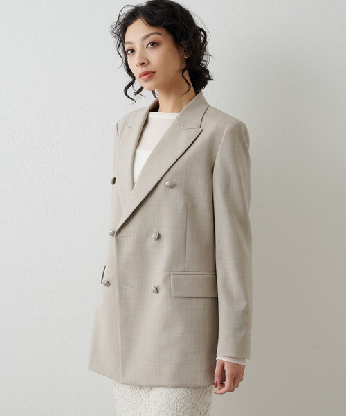 【未使用】whim gazette ジャケット　テーラード　手洗い可　日本製 Whim Gazette（ウィム ガゼット） テーラードジャケット FREE ネイビー