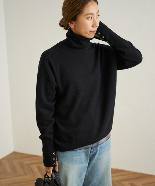 FRAMeWORK タートルネック ニットセーター FRAMeWORK（フレームワーク） タートルネックニット FREE モカ
