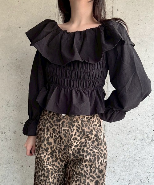 フリルオフショルブラウス ブラウス シャツ フリルオフショルブラウス レディース : ZOZOTOWN