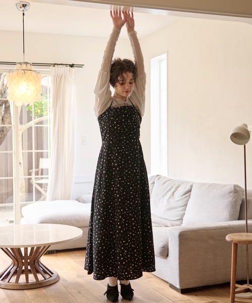loin nuit tシャツ glitter sheer long sleeve tops