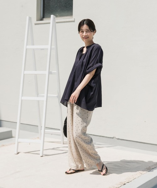 URBAN RESEARCH DOORS ブラウス シャツ コットンボイルロール