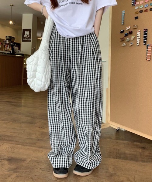 キャラウェイ白黒チェックパンツ キャラウェイ白黒チェックパンツ BLACK COMME des GARCONS