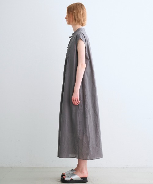 three dots コットンローンワンピース three dots ワンピース コットンローン タックドレス : ZOZOTOWN