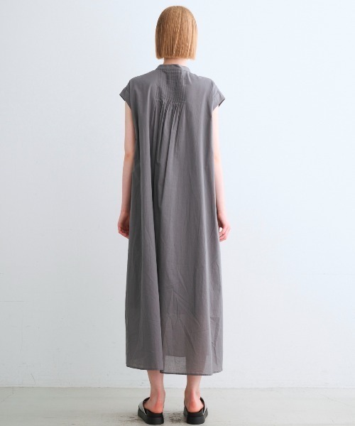 新品同様　近年モデル　スリードッツ　ワンピース　ドレス　ロング丈　コットン three dots ワンピース コットンローン タックドレス : ZOZOTOWN