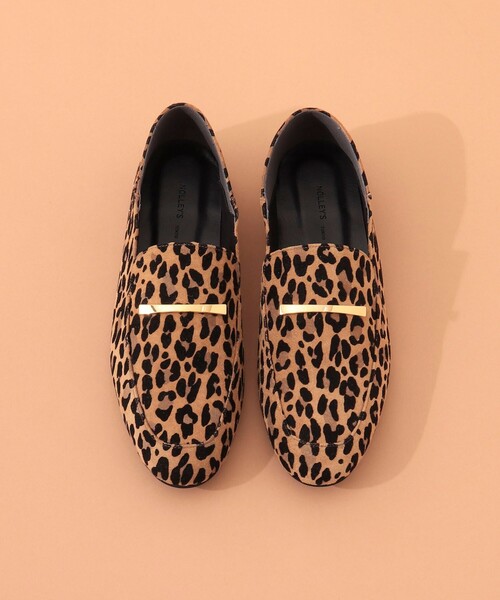 NOLLEY'S（ノーリーズ） ローファー レオパードスエードスリッパ