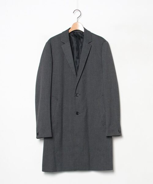 NANO universe（ナノ・ユニバース） チェック柄チェスターコート L