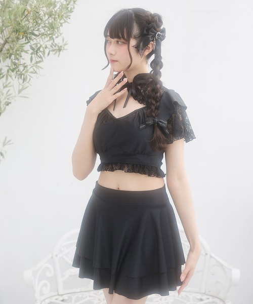 DearMyLove 水着 デコルテレースティアードスカート水着 レディース DearMyLove 水着 デコルテレースティアードスカート水着 レディース