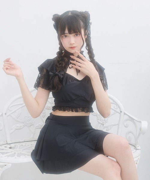 DearMyLove 水着 デコルテレースティアードスカート水着 レディース