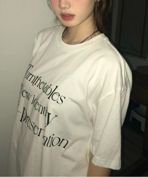 LADY LIKE(レディライク) tシャツ メッセージロゴオーバーサイズ半袖 LADY LIKE(レディライク) tシャツ メッセージロゴオーバーサイズ半袖