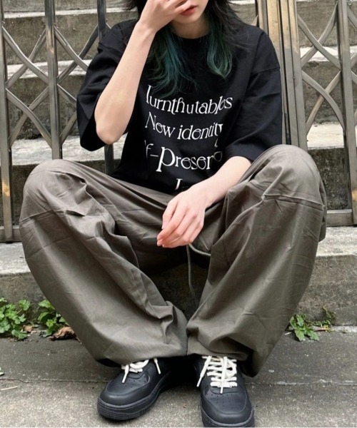 LADY LIKE（レディライク） tシャツ メッセージロゴオーバーサイズ半袖