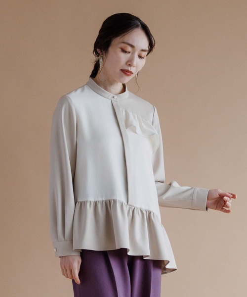 「RAW FUDGE」 長袖ブラウス M ベージュ レディース