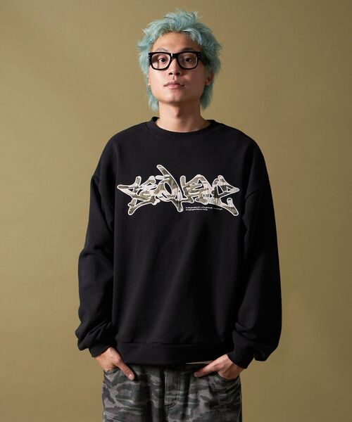 ラインストーンカモロゴ スウェット SEQUENZE トレーナー スウェット 「SEQUENZ（シークエンズ）」CAMO