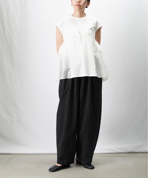 LADY LUCK LUCA パンツ LC/LLL ストライプコクーンパンツ