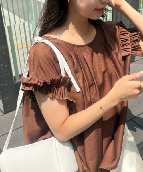 A part by（アパートバイ） ブラウス シャツ フリルスリーブブラウス