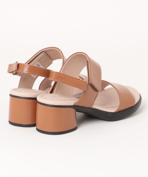 【まみ】ecco サンダル ブラウン 茶 37 ecco 「ECCO」 ヒールサンダル 37 ライトブラウン レディース