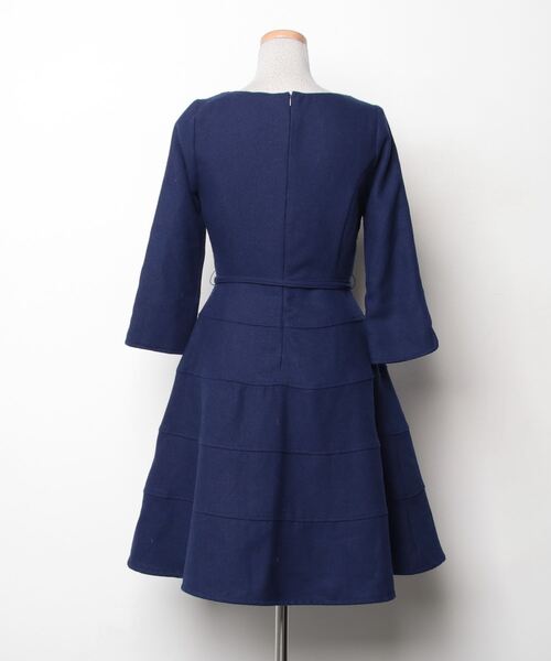 RUIRUE BOUTIQUE（ルイルエブティック） 7分袖ワンピース S ネイビー