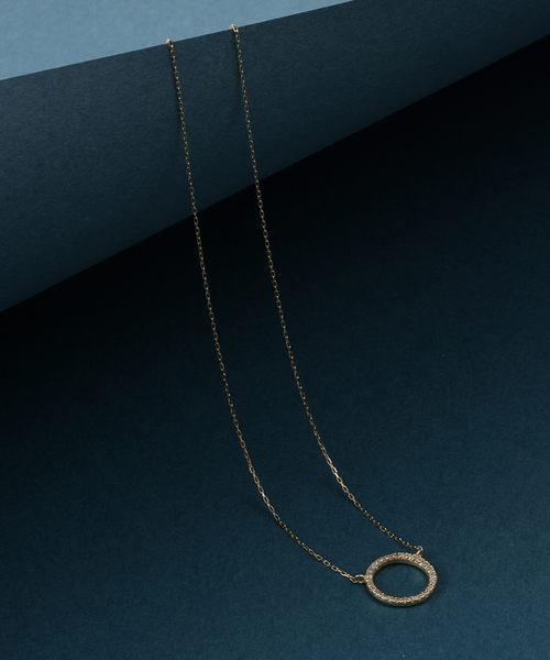 Lilas ネックレス サークルダイヤネックレス K10 レディース