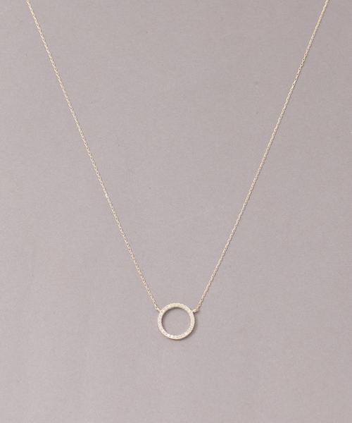 Lilas ネックレス サークルダイヤネックレス K10 レディース