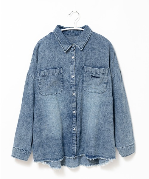 A.D.C.L. ブラウス シャツ Cozyダブルポケットオーバーサイズデニム