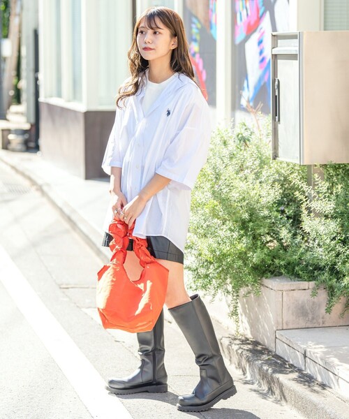 [U.S. POLO ASSN.] рубашка с коротким рукавом SMALL черный мужской 