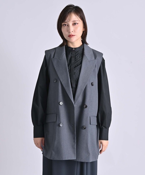 RAW FUDGE（ローファッジ） ベスト ジレ バックギャザースリーブレス