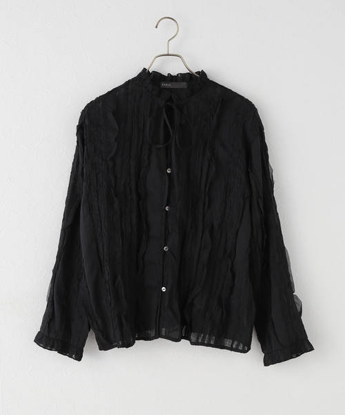 NOBLE（ノーブル） ブラウス シャツ フリルブラウス レディース