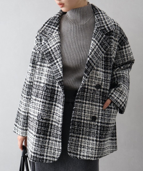 SpRay（スプレイ） コート アウター ブークレチェックビッグジャケット