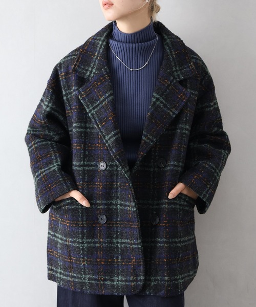 SpRay（スプレイ） コート アウター ブークレチェックビッグジャケット
