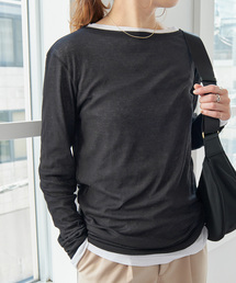 4o5's shop☆ Spick and Span 半袖 プルオーバー Spick & Span｜18G CO/PE ハーフスリーブプルオーバー | Rakuten