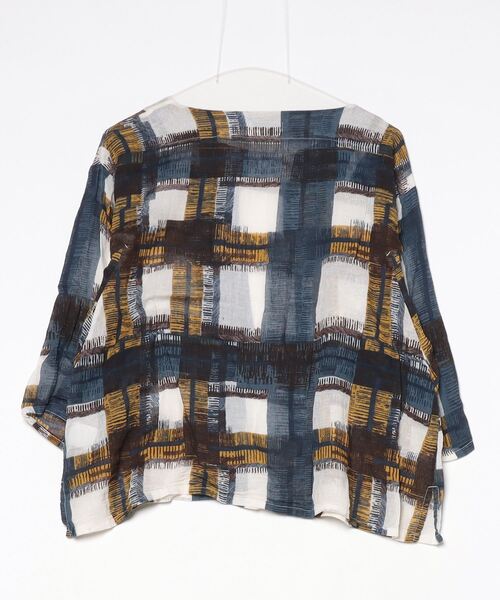 Plantation」 7分袖ブラウス M size ブルー レディース 【公式 