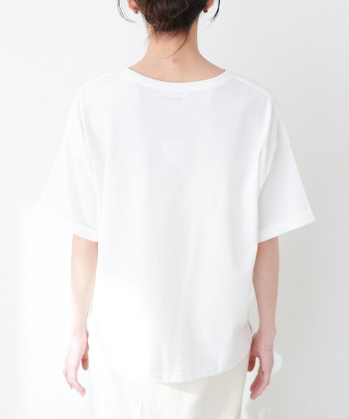 「natural couture」 半袖Tシャツ FREE オフホワイト レディース_画像6