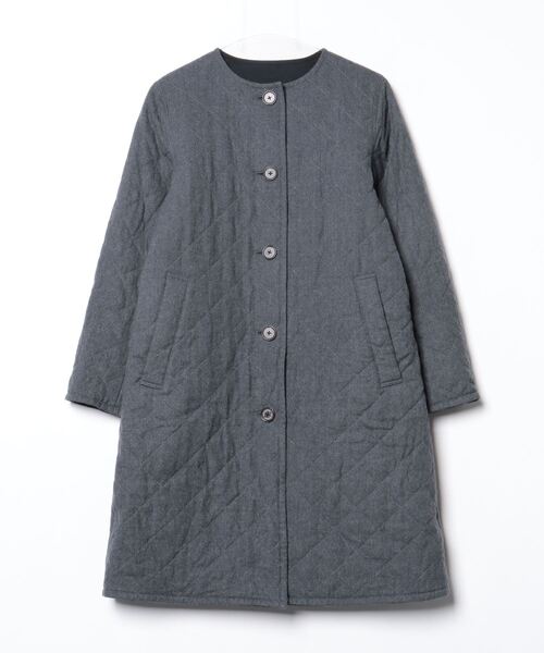 【美品】MACKINTOSH PHILOSOPY ノーカラーコート 38 MACKINTOSH PHILOSOPHY（マッキントッシュフィロソフィー） ノーカラー