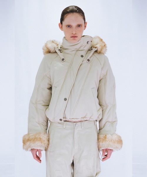 VIAVANDA ダウンコート ダウンジャケット FUR HOODED PADDING JACKET 