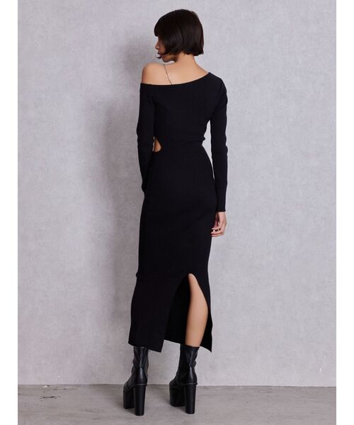 GYDA（ジェイダ） ワンピース GG CHAIN LEFT OPEN LONGニット