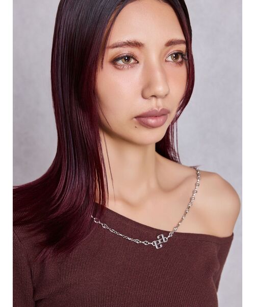 GYDA（ジェイダ） ワンピース GG CHAIN LEFT OPEN LONGニット