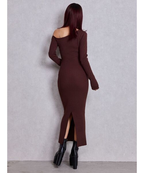 GYDA（ジェイダ） ワンピース GG CHAIN LEFT OPEN LONGニット