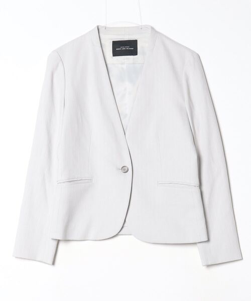 green（グリーン） ノーカラージャケット 38 グレー レディース