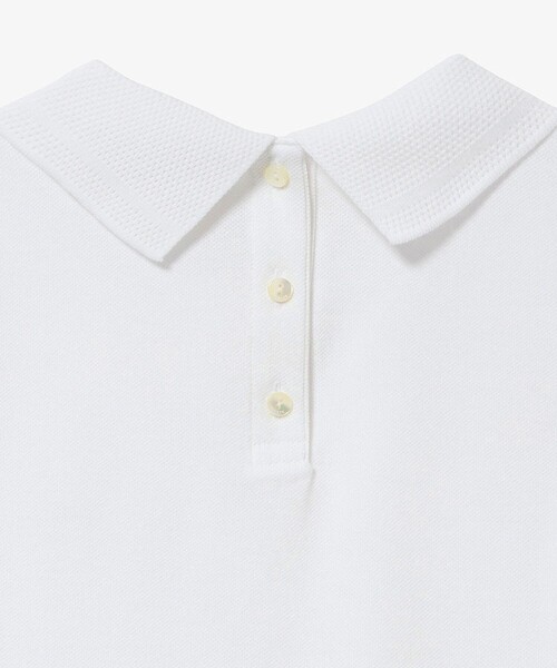 「LACOSTE」 ノースリーブポロシャツ 34 ホワイト レディース_画像6