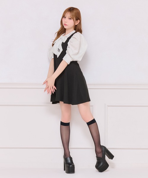 「apres jour」 半袖ワンピース フリー ブラック レディース_画像2