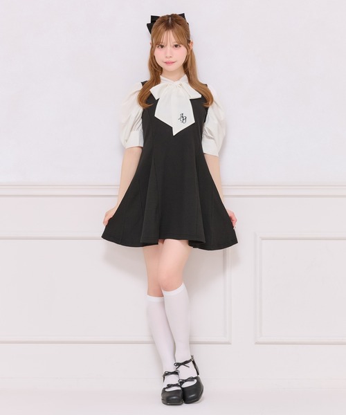 「apres jour」 半袖ワンピース フリー ブラック レディース_画像6