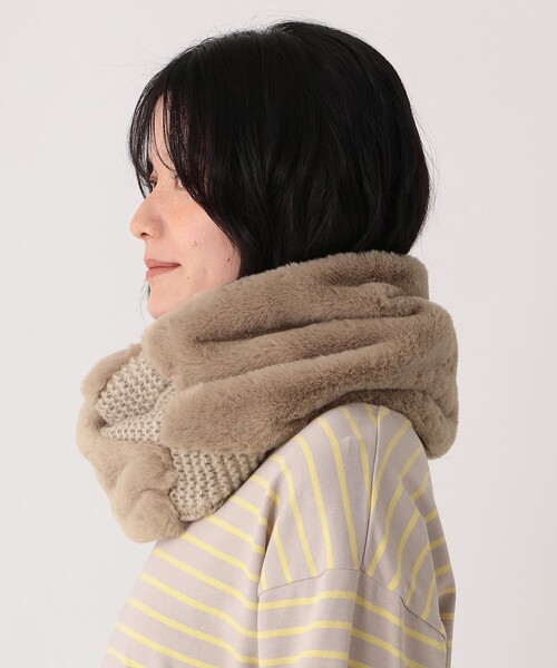 DeuxiemeClasse*CINOH別注ファースヌードニット【スヌードのみ】 Afternoon Tea（アフタヌーンティー） ネックウォーマー スヌード