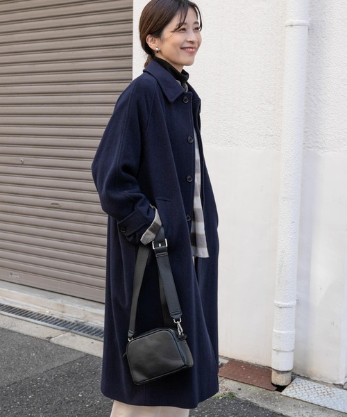 [URBAN RESEARCH DOORS] пальто с отложным воротником SMALL темно-синий женский 