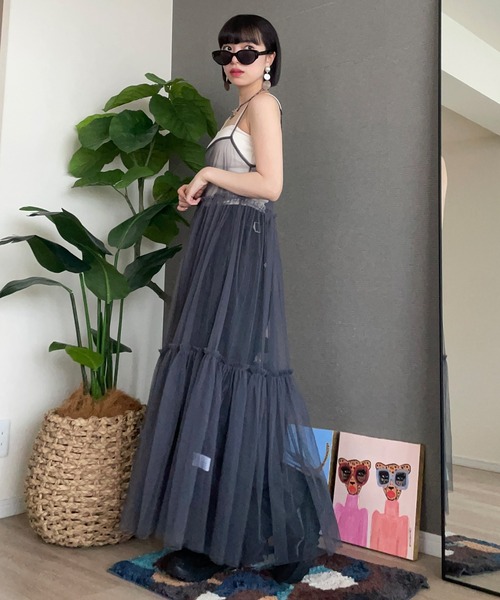 「ROOPTOKYO」 キャミソールワンピース FREE グレー レディース_画像5