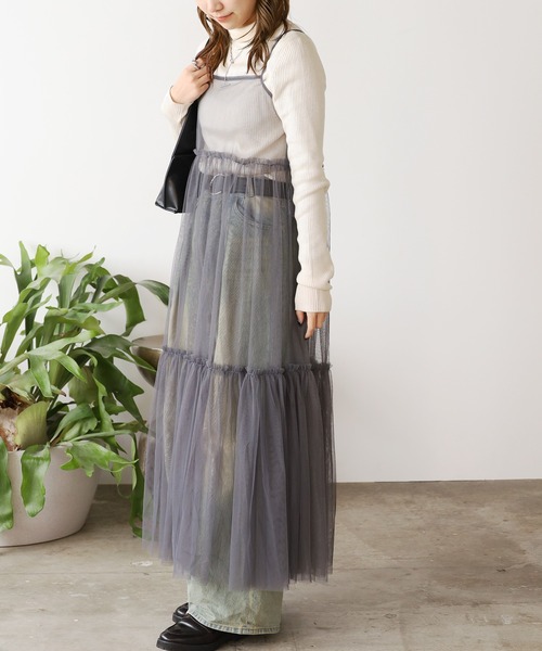 「ROOPTOKYO」 キャミソールワンピース FREE グレー レディース_画像7