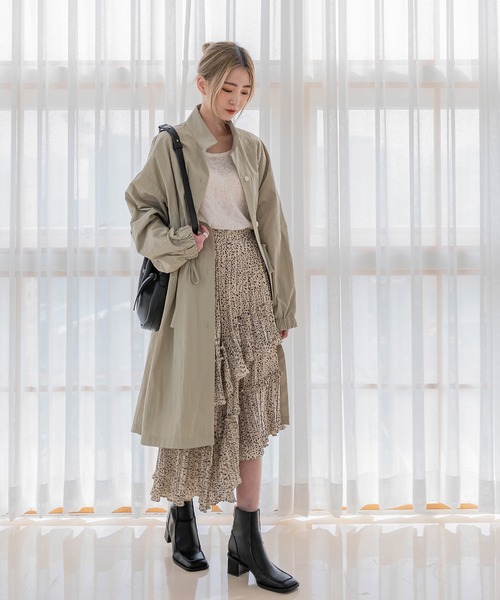 「UNE MANSION」 コート FREE グレー レディース_画像6